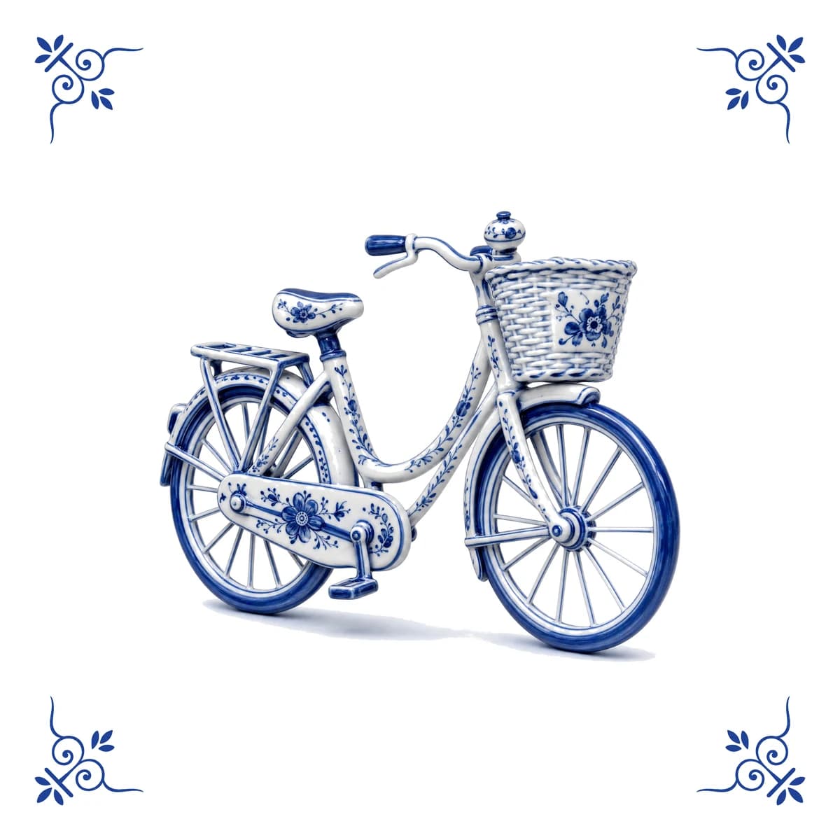 Fiets, Delfts blauw tegeltje