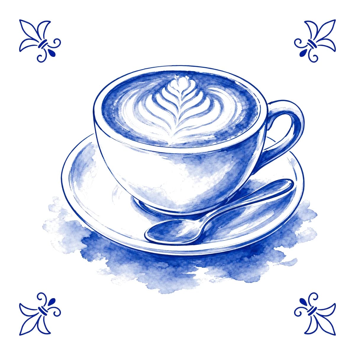 Koffie – Delfts blauw tegeltje